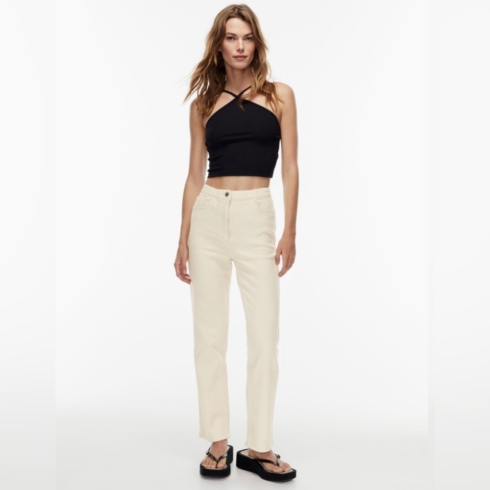 ARITZIA WILFRED FREE The Melina Pant High Waisted Slim Fit Twill Pants Size 2